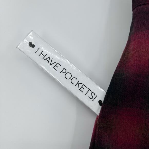 Free People High-Waist Pleated Plaid Mini Skirt Red Black Grunge Womens Size 4 - Picture 11 of 12